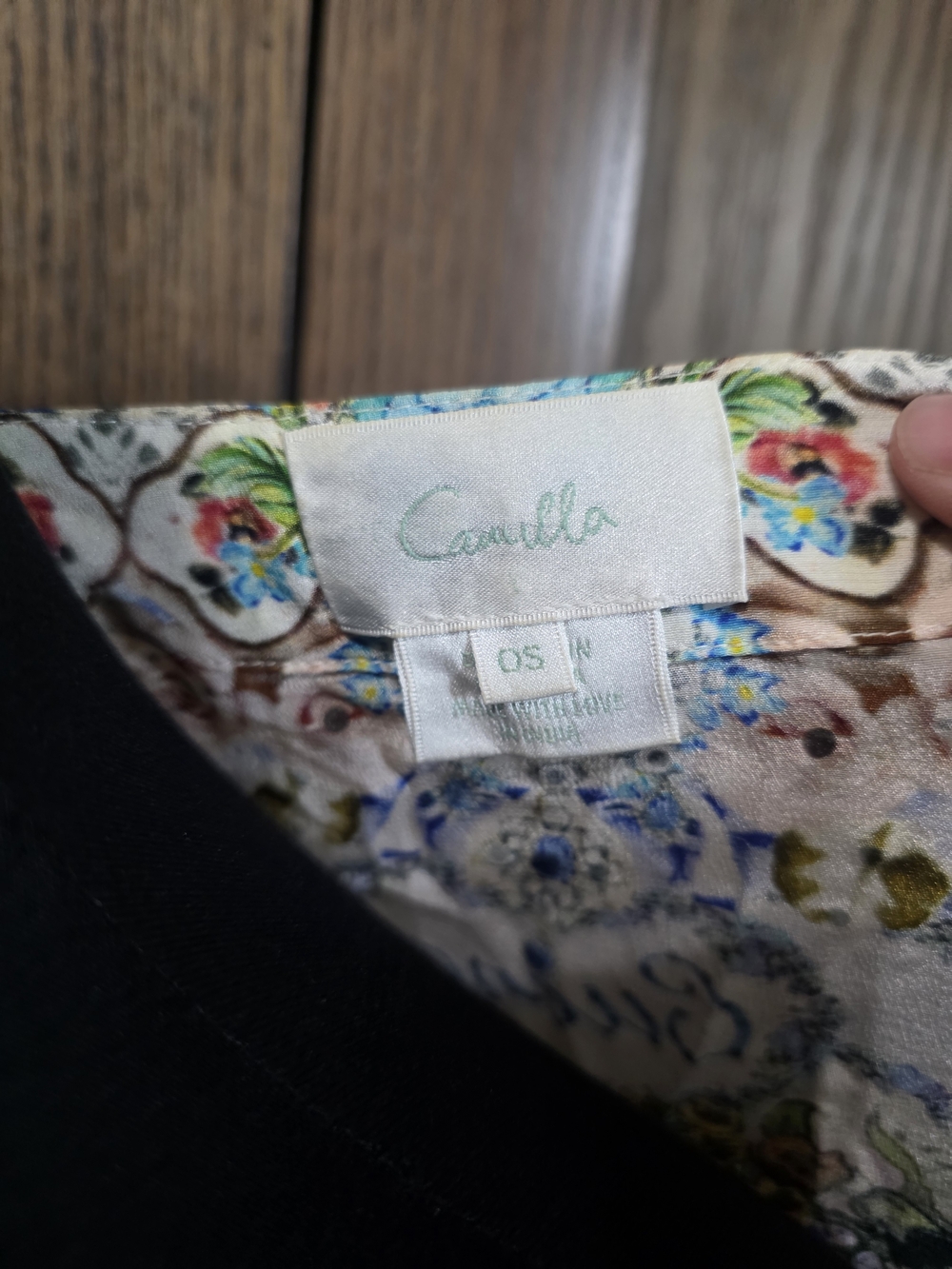 Camilla Lace-Up Silk Floral Boho Tunic - Picture 5 of 6